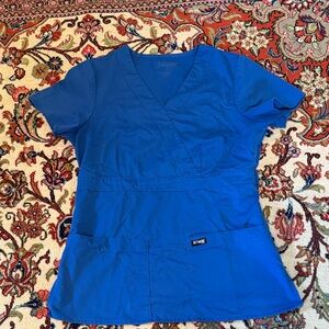 Grey's Anatomy Royal Blue V-Neck Scrub Top